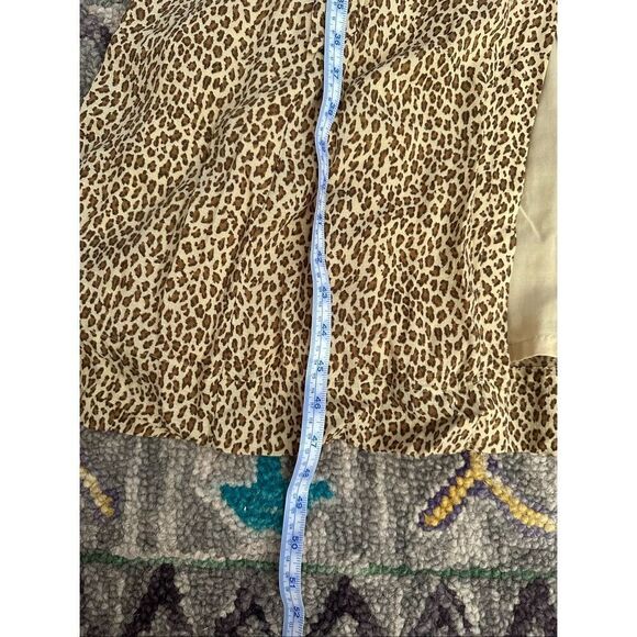 Anthropologie Bolano cheetah print midi dress with a button-down front and tie w - Picture 12 of 12